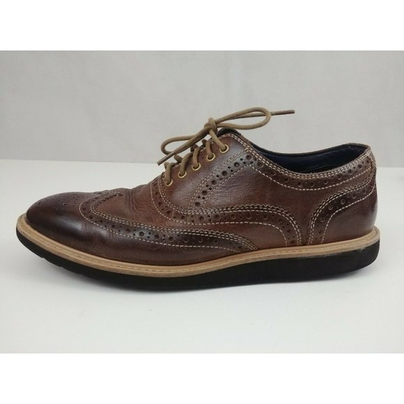 Cole Haan Mens Brown Leather Wingtip Casual Oxford Shoes C11824 US Size 8 1/2 M main image 8